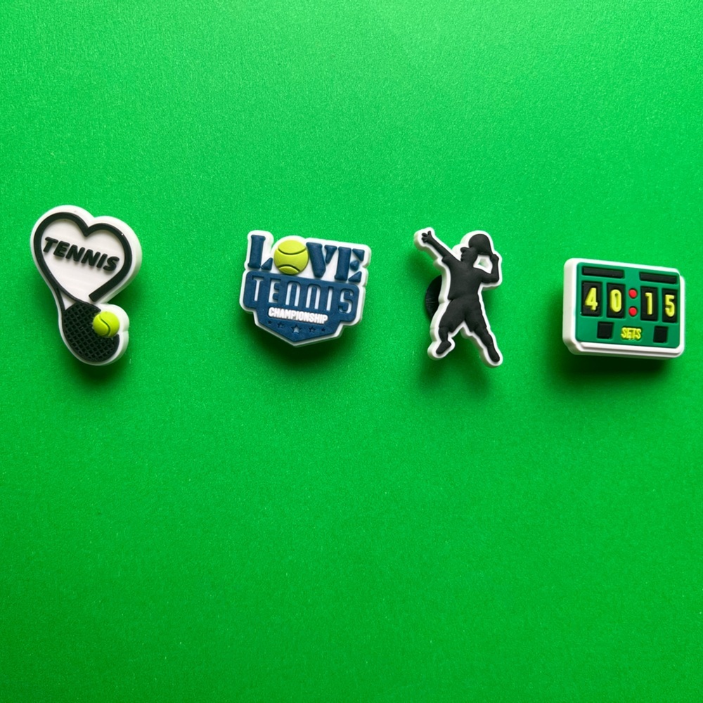 Tennis Crocs Shoe Charms Set of 7 - jibbitz Charms - Picture 3 of 6